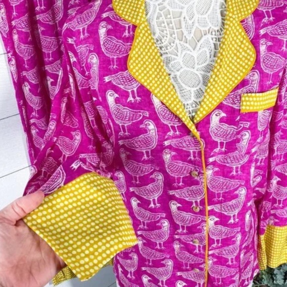 Almost NEW! Stay cozy with Jen Hewett x Anthropologie Birds of a Feather Pajama - Picture 12 of 13